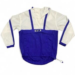 Nike Royal Blue and White Pullover Jacket